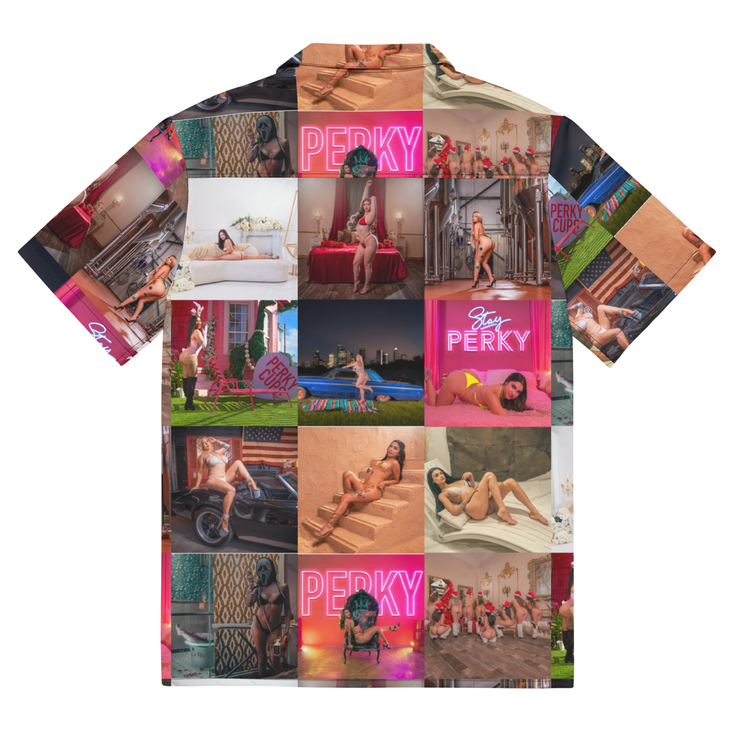 PERKY CUPS 2024 Calendar Unisex button shirt