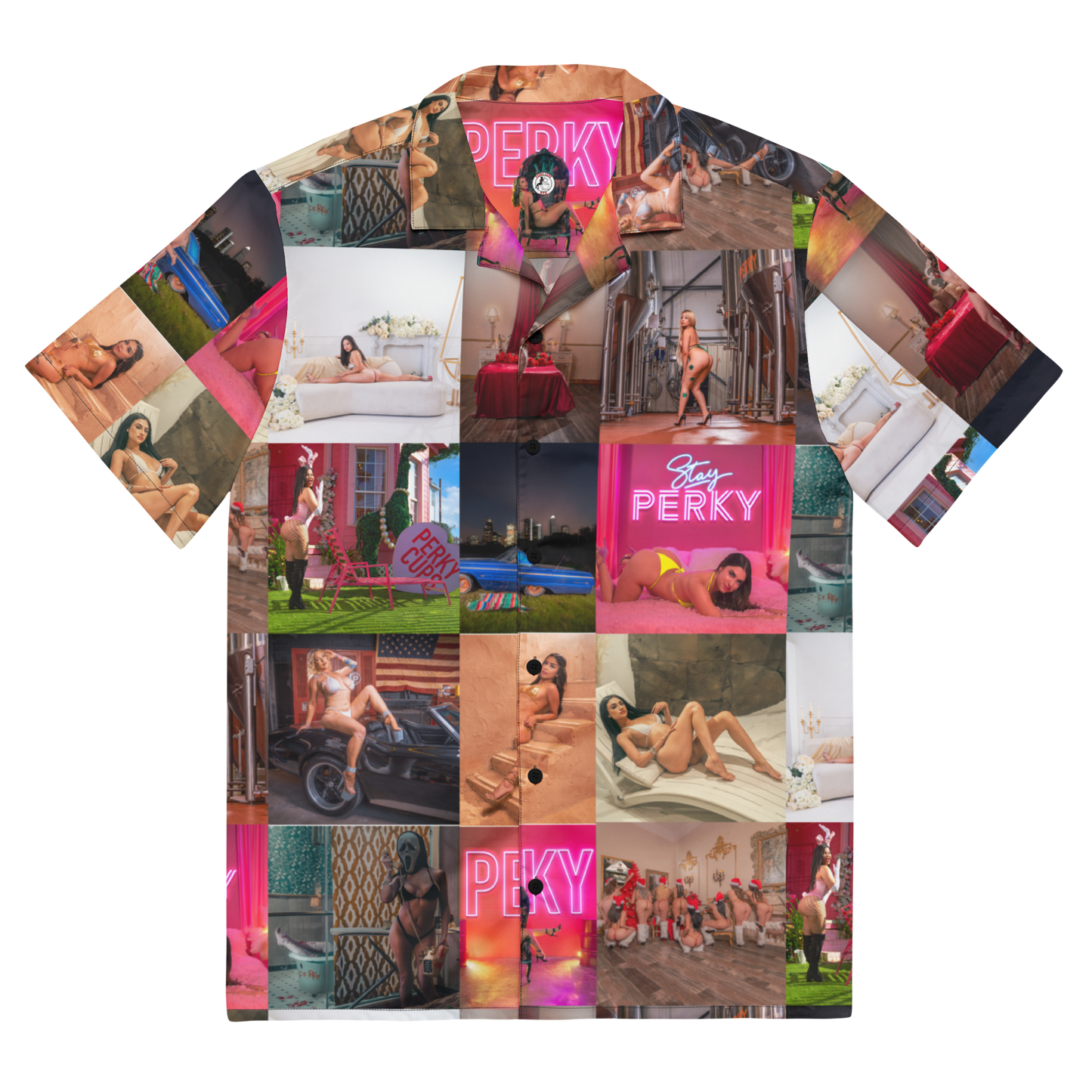 PERKY CUPS 2024 Calendar Unisex button shirt